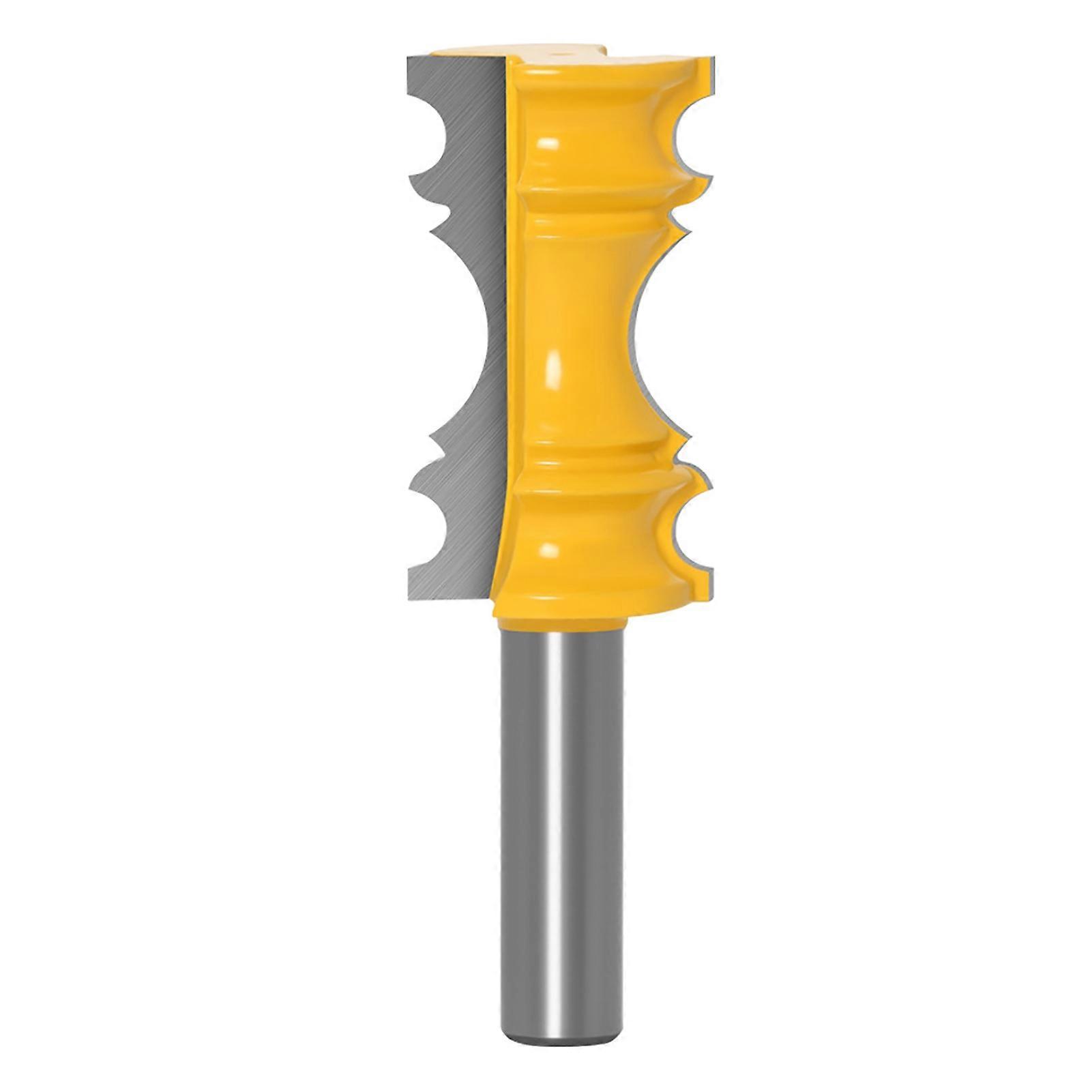 Molding Router Bit 2-Flute Heat-resistant Coating Woodworking 1/2-Inch Shank Architectural Woodworking Cutter Tool for Chair Rail