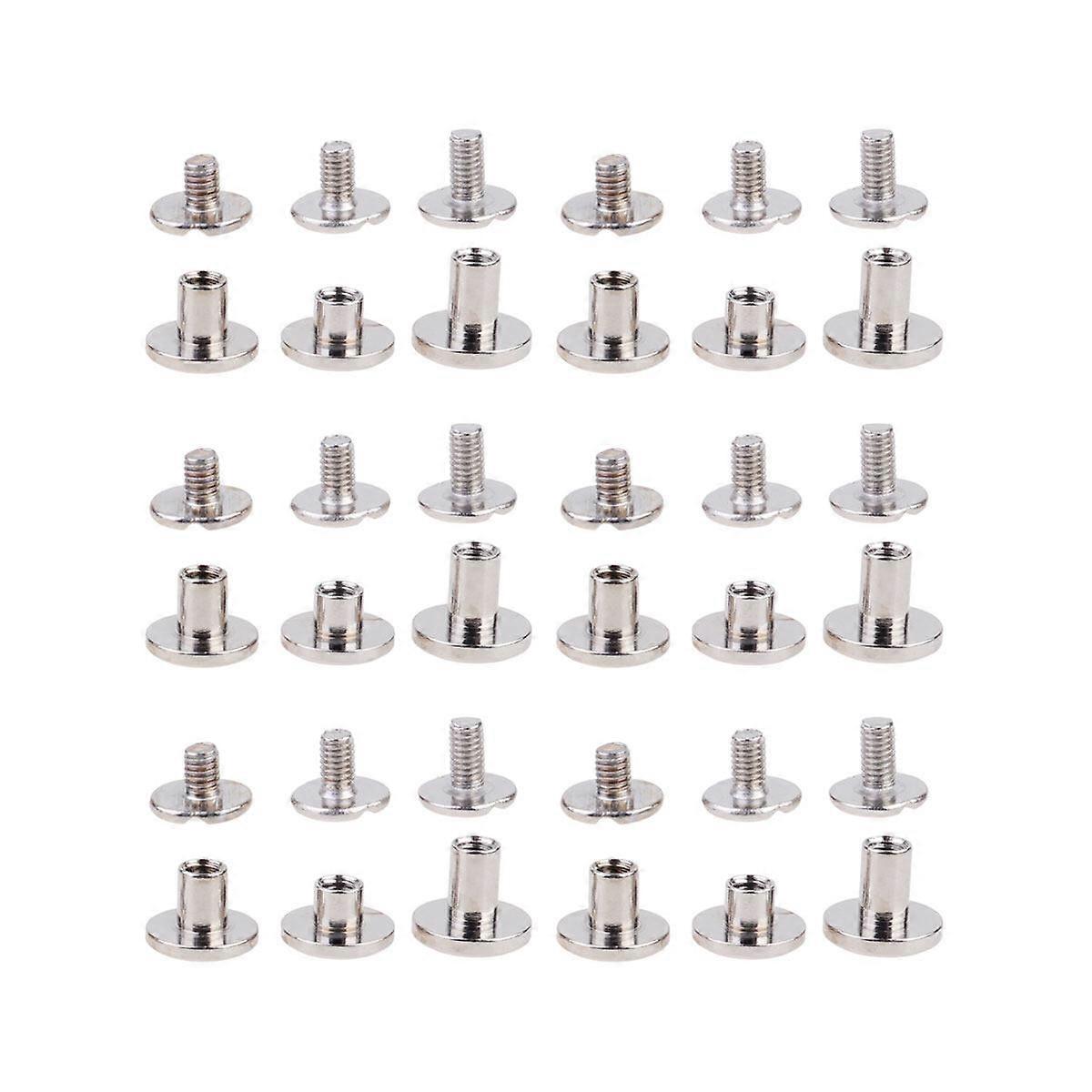30 Pcs Rivets Métal Laiton Chicago Vis Livre Reliure Vis Goujon Vis Poteaux Cuivre Rivet Fixation