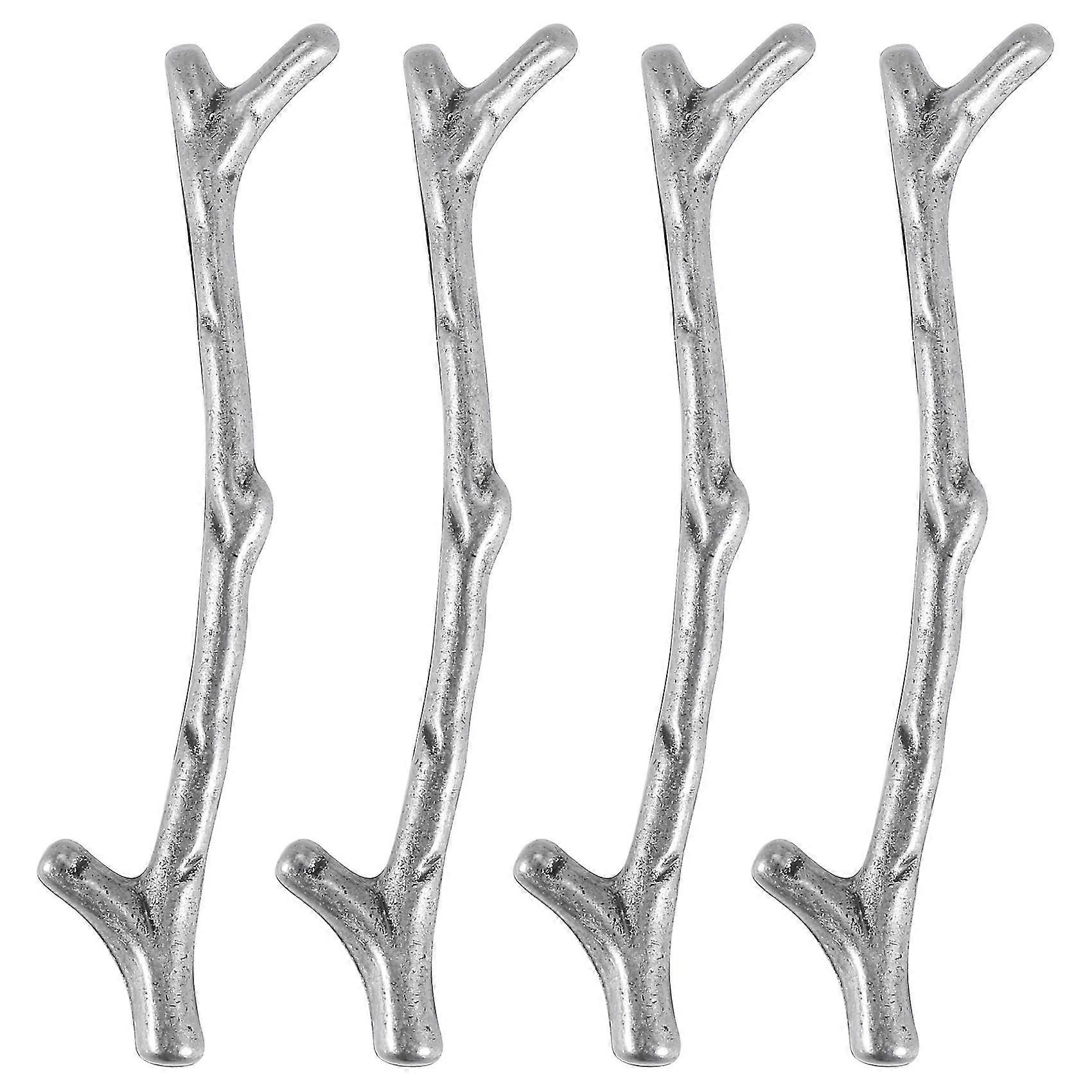 4 Pack Branch Cabinet Knobs Hole Alloy Vintage Tree Drawer Pull Handles For Farmhouse Cabin Kitchen