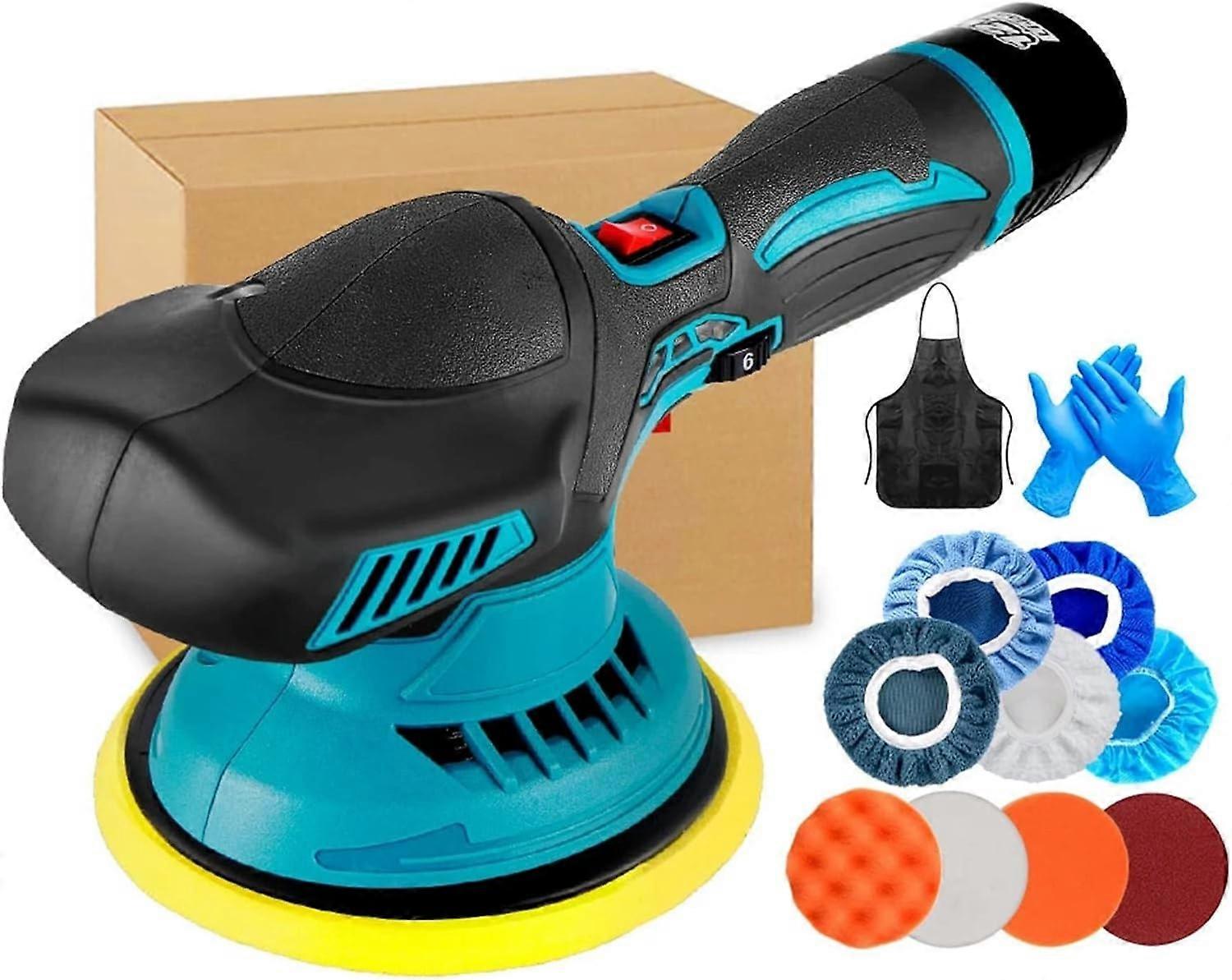 Wax Polisher, Car Polishing Machine Cordless 6600RPM Stable Output Ergonomic Handle