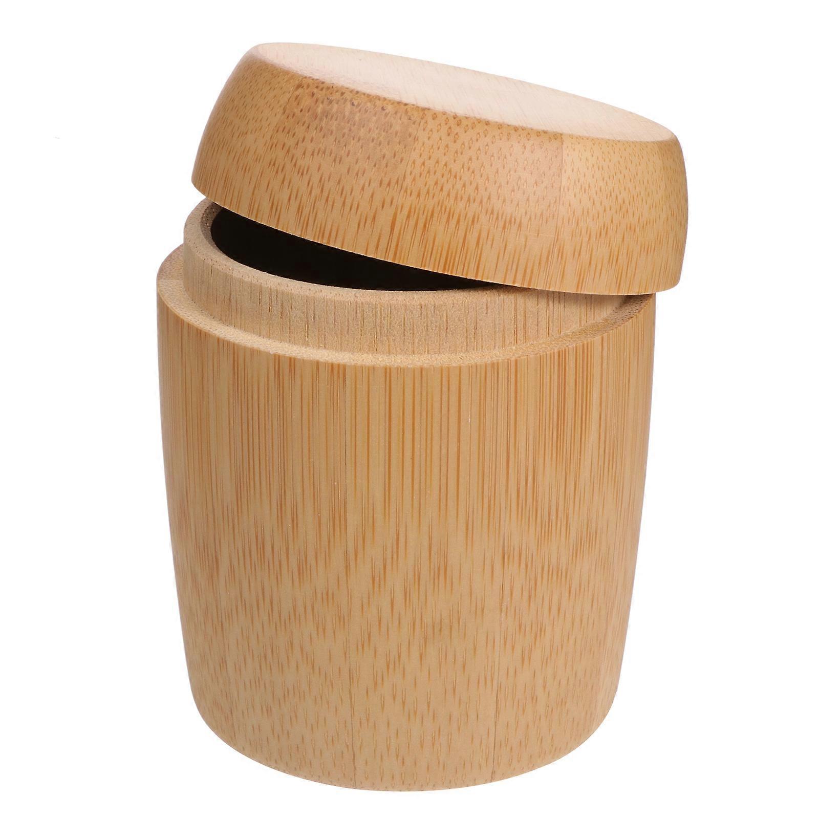 1pc Multifunction Bamboo Storage Box Dust Proof Toothpick Holder for Home