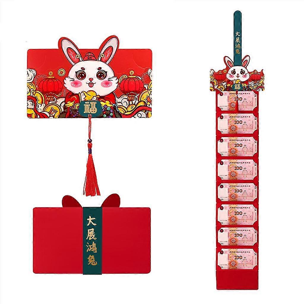 Foldable Red Envelope Rabbit Year Red Packets For 2023 Chinese New Year Decor