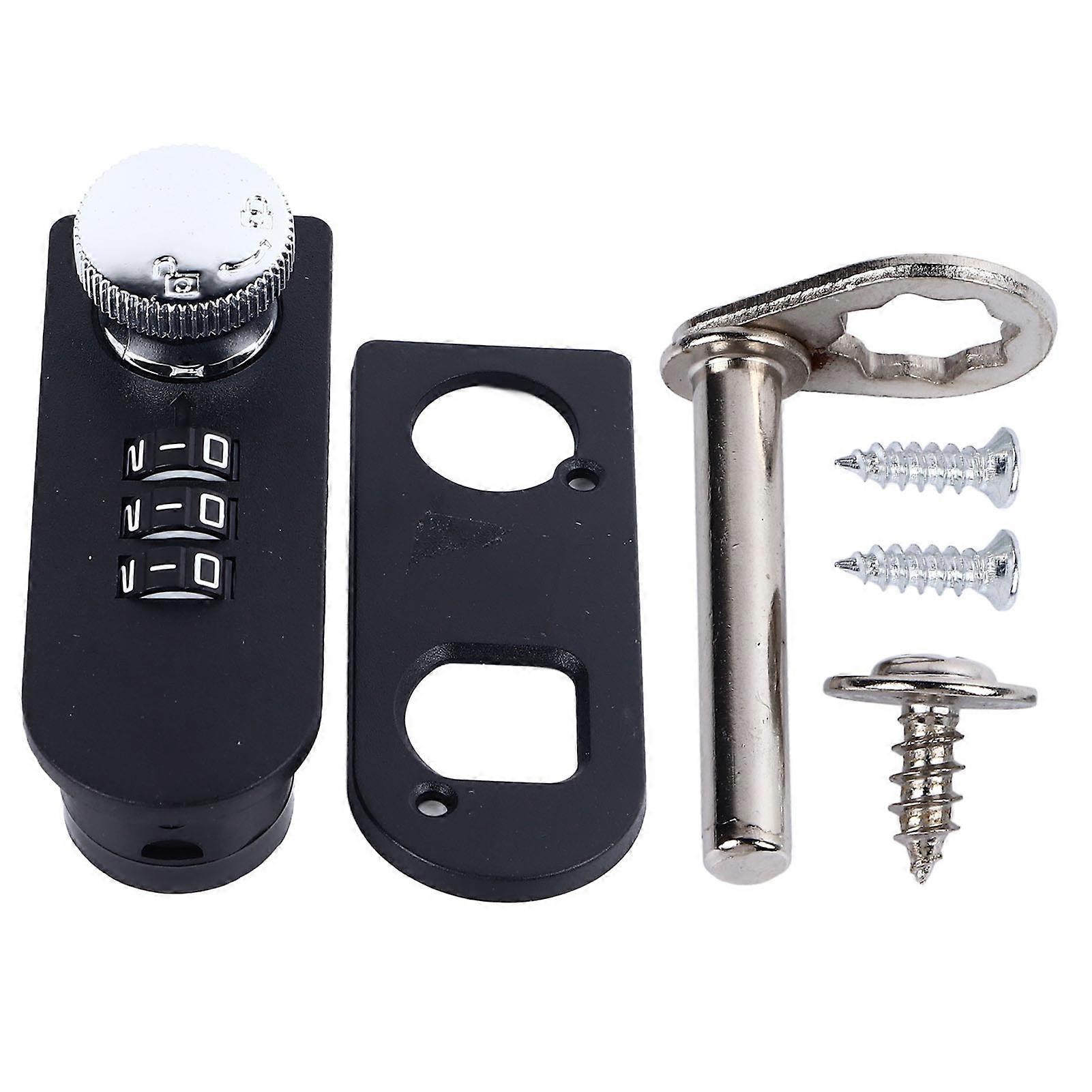 Combination Cabinet Lock Resettable 3 Digit Mechanical Password Lock for Drawers Wardrobes Single Drawer Mounting