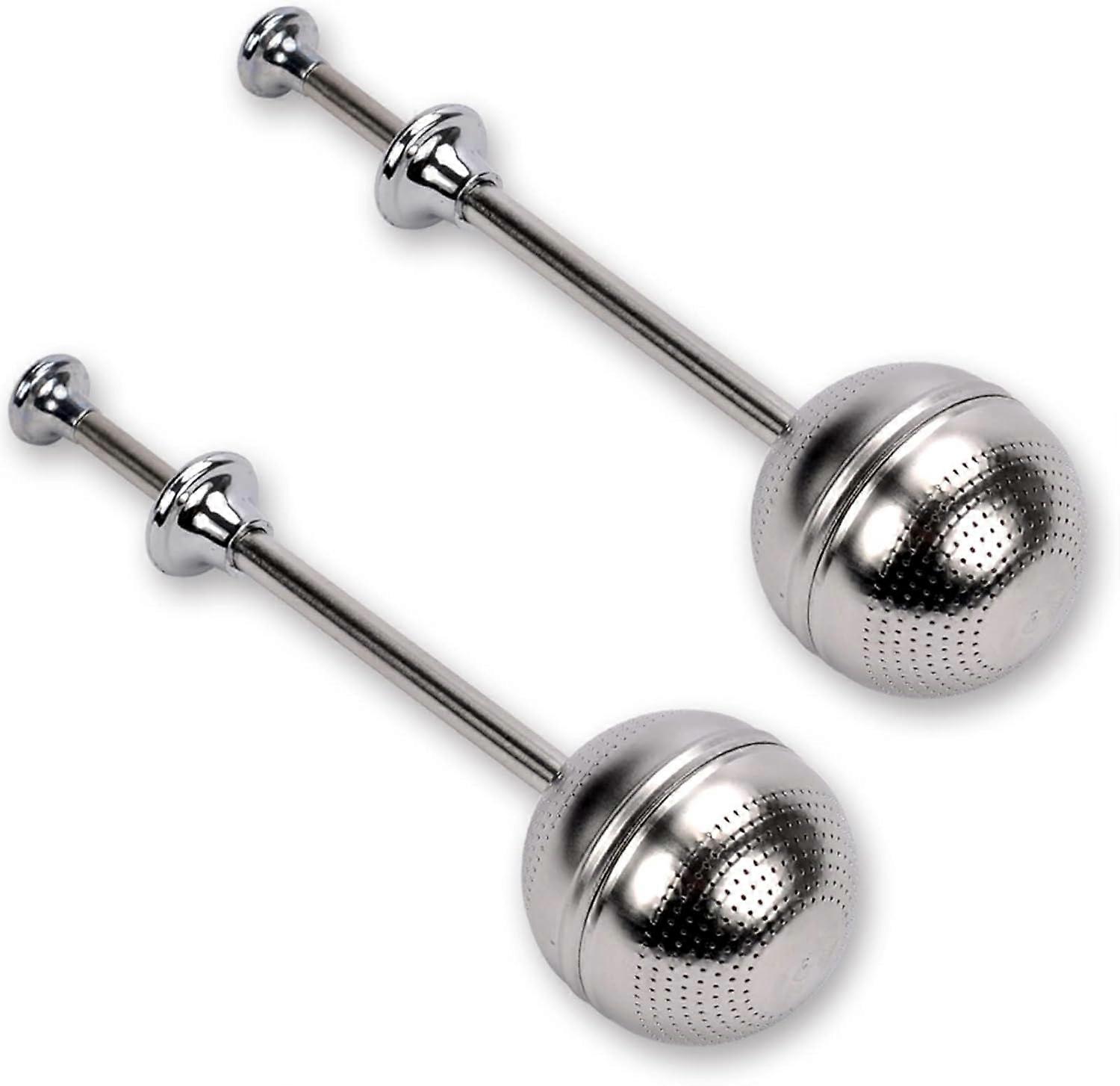 Long Handle Tea Ball Stainless Steel, 2Pcs Premium Tea Infuser Filter for Loose Leaf Tea, Reusable Fine Mesh Tea Interval Diffuser Strainer for Cup an
