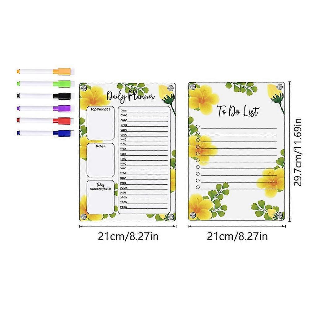 Magnetic Weekly Planner Whiteboard Fridge Magnet Daily Message Schedule Board
