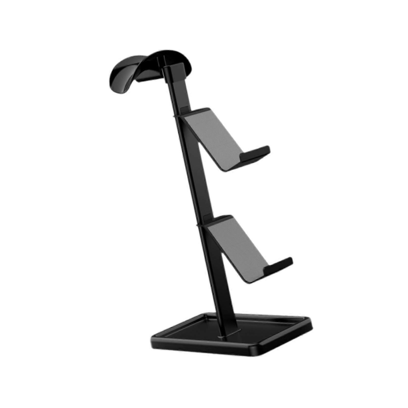 Gaming Headset Stand Display Stand Men Gift Multipurpose Table Gamepad Stand Black
