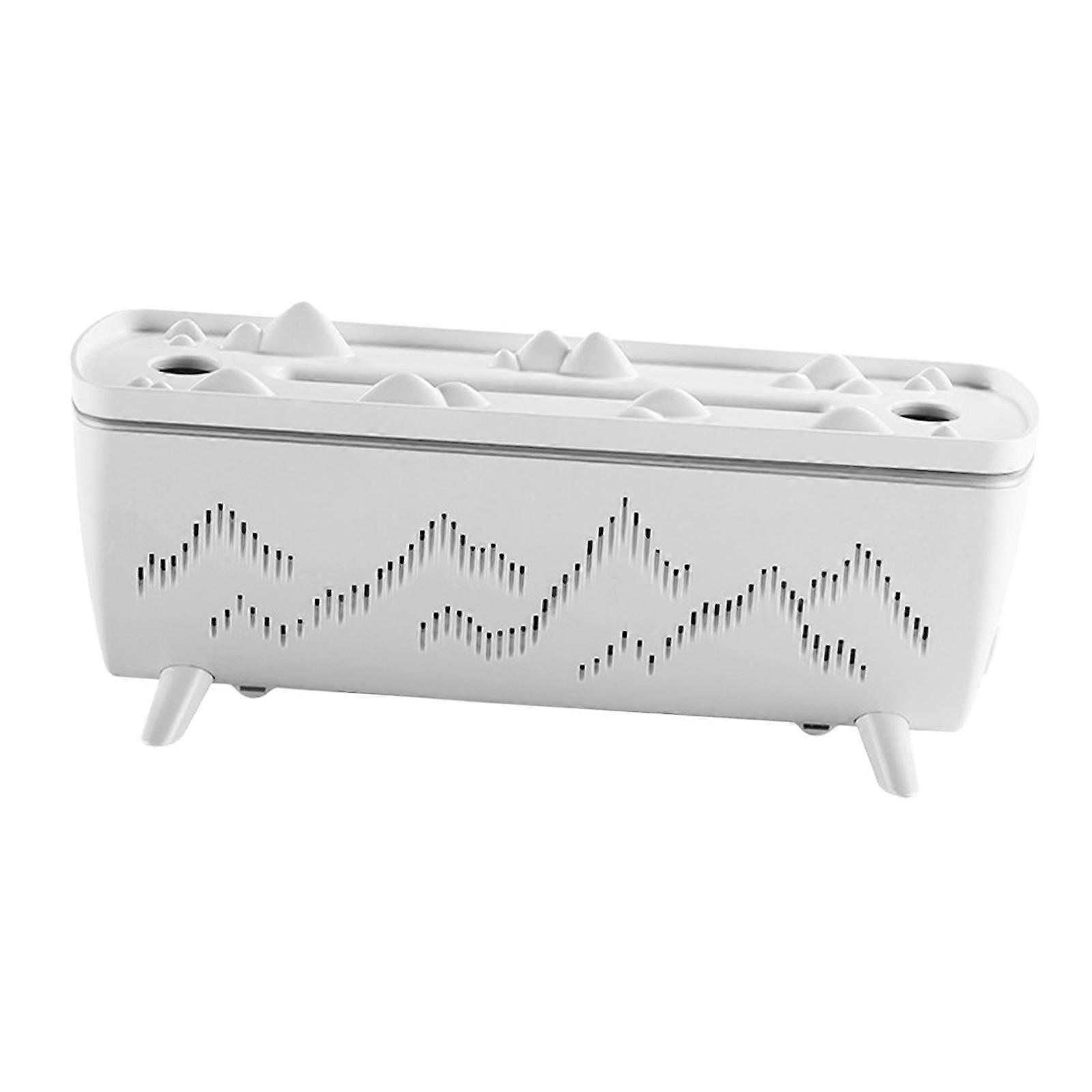 Flame Diffuser Humidifier Remote Control Colorful Flame Cool Mist Humidifier White