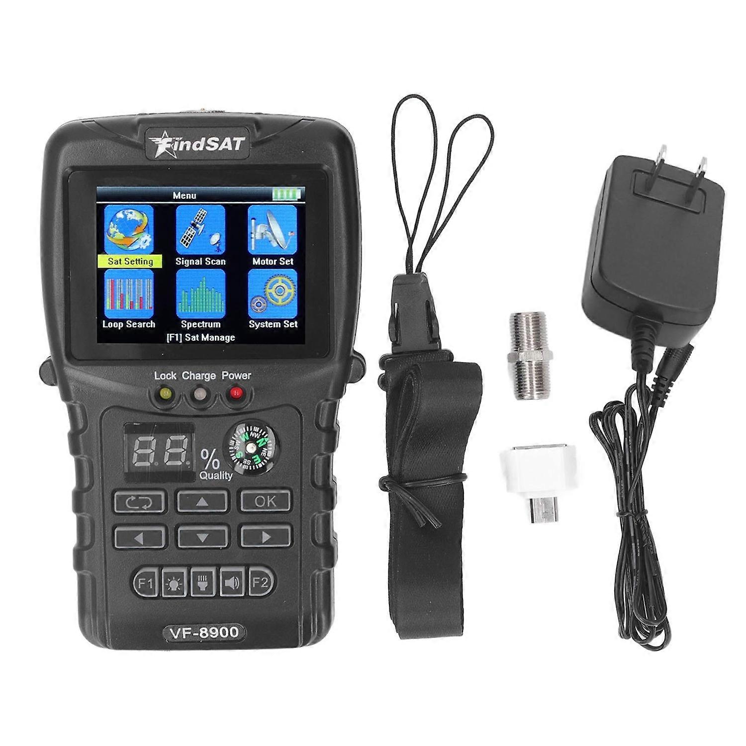 Satellite Finder Meter Digital Signal Measuring Detector 950‑2150MHz 2.4in HD TFT LCD for DVB‑S S 2