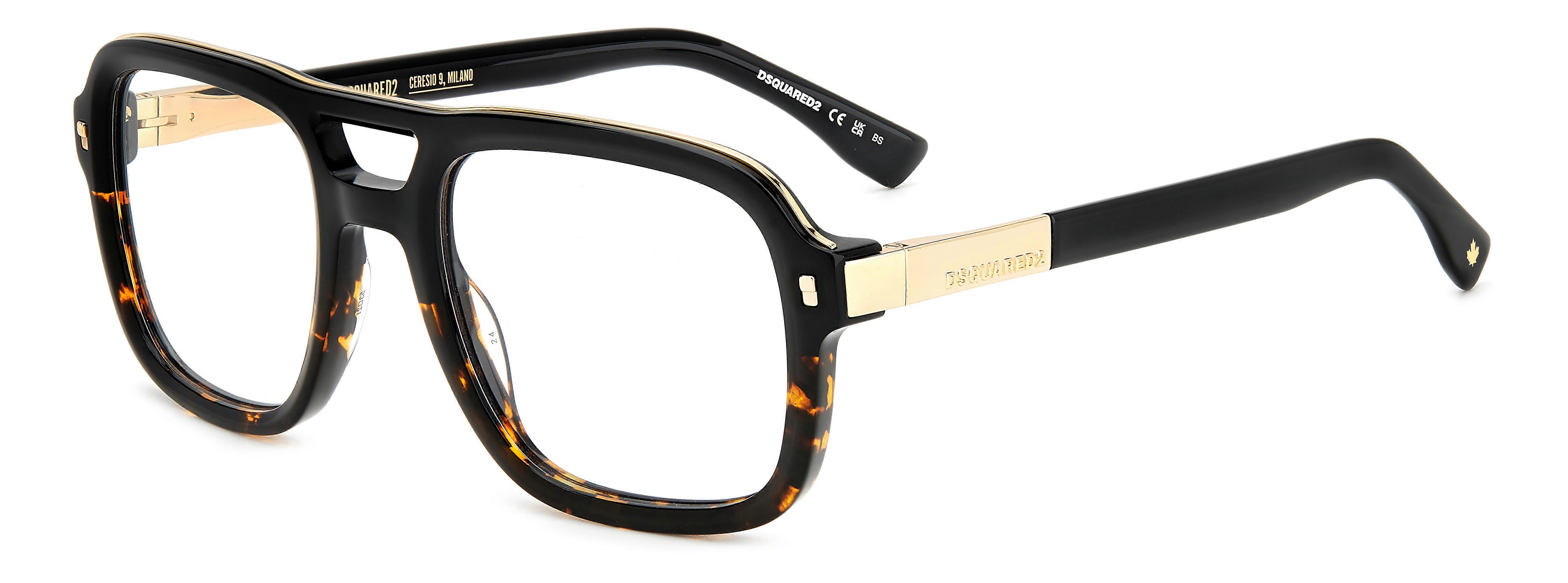 Eyewear Frames DSQUARED2 D2 0087 WR7 BLACK HAVANA 53/21/140 MAN