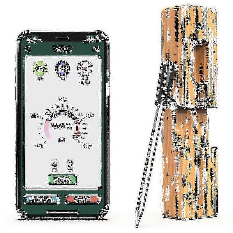Trådløst smart kødtermometer - ovngrilltermometer med Bluetooth og wifi-forbindelse