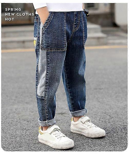 Pojkar jeans småbarn kläder casual stretch denim byxor