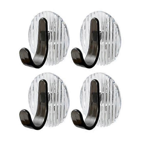 Hook Hook Convenient Punch-free Strong Adhesive 4Pcs Wall Space-saving Hanging Hook Bathroom Kitchen