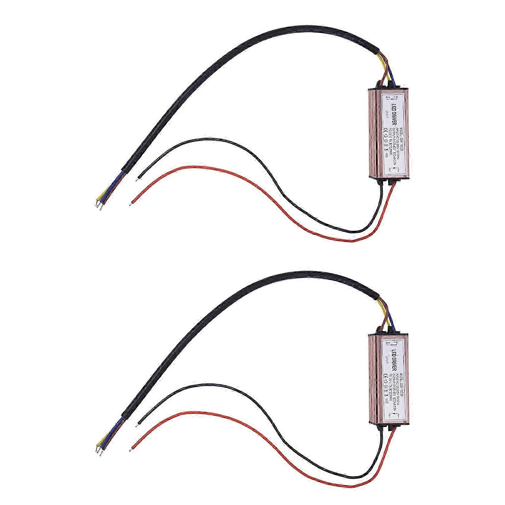 2X 20W LED Driver Power Converter Constant Current Driver Waterproof Transsuitable former