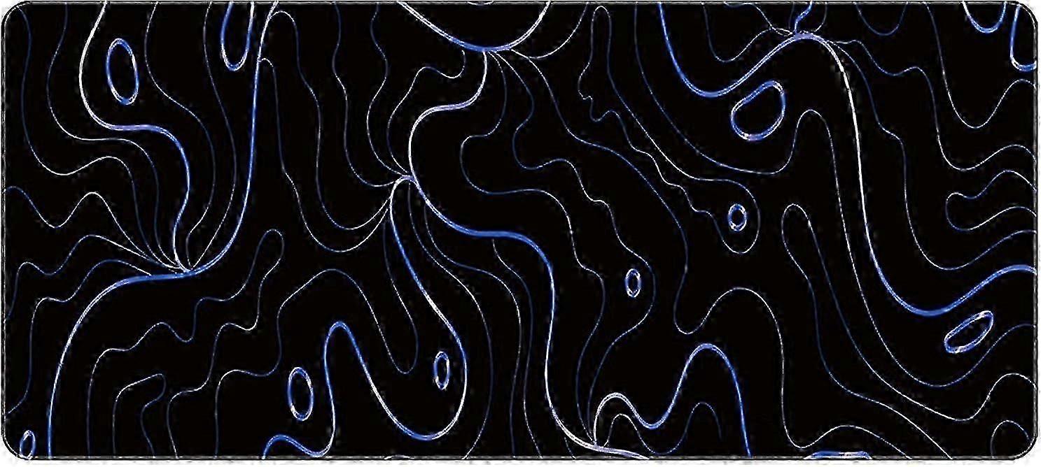 Computer Long Pad | Keyboard Mouse Mat | Black Gaming Mouse Pad, Extra Large