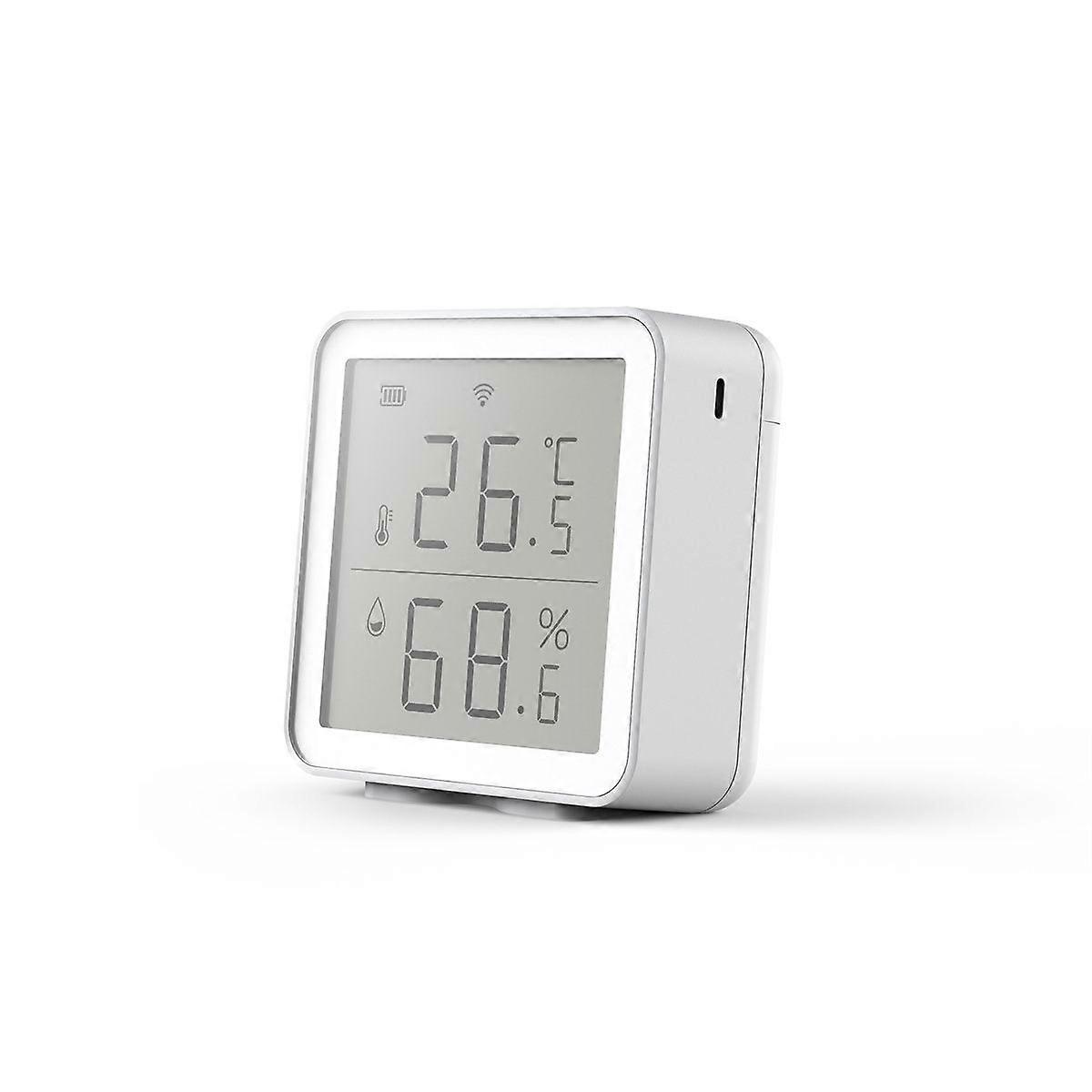 Tuya smart wifi temperature and humidity sensor wireless detector smart linkage electronic thermometer and hygrometer sensor-WIFI smart thermometer an
