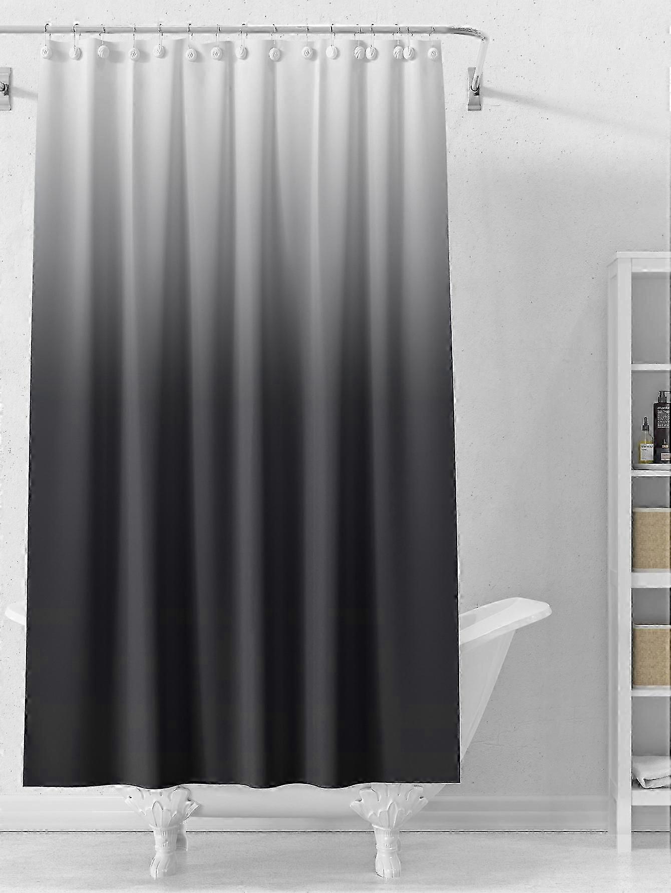 (Grey) Mildewproof Waterproof Polyester Shower Curtain, Shower Curtain 180180 cm