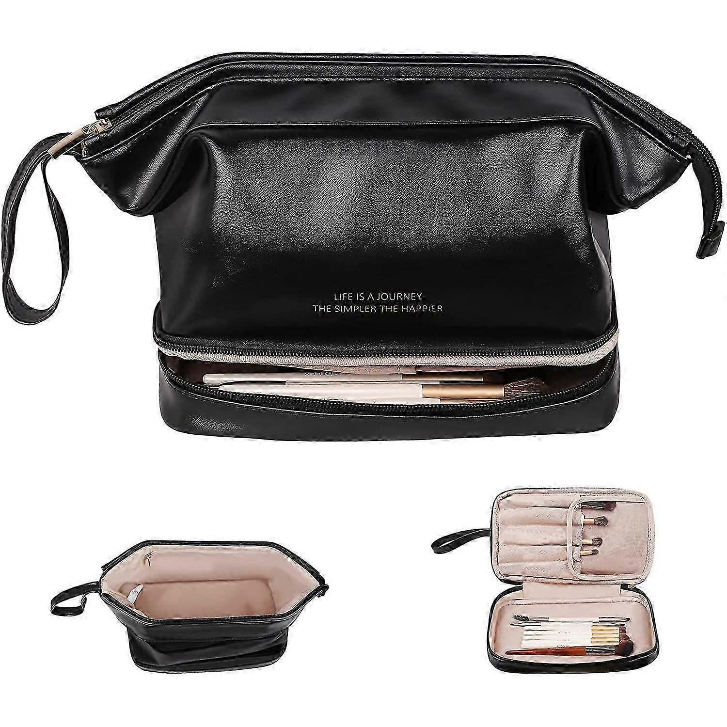 Large Makeup Bag Double Layer Cosmetic Bag for Women