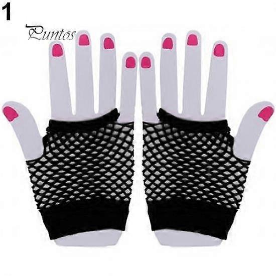 Lady Elastic Dance Costume Dance Fishnet Mesh Hollow Gloves