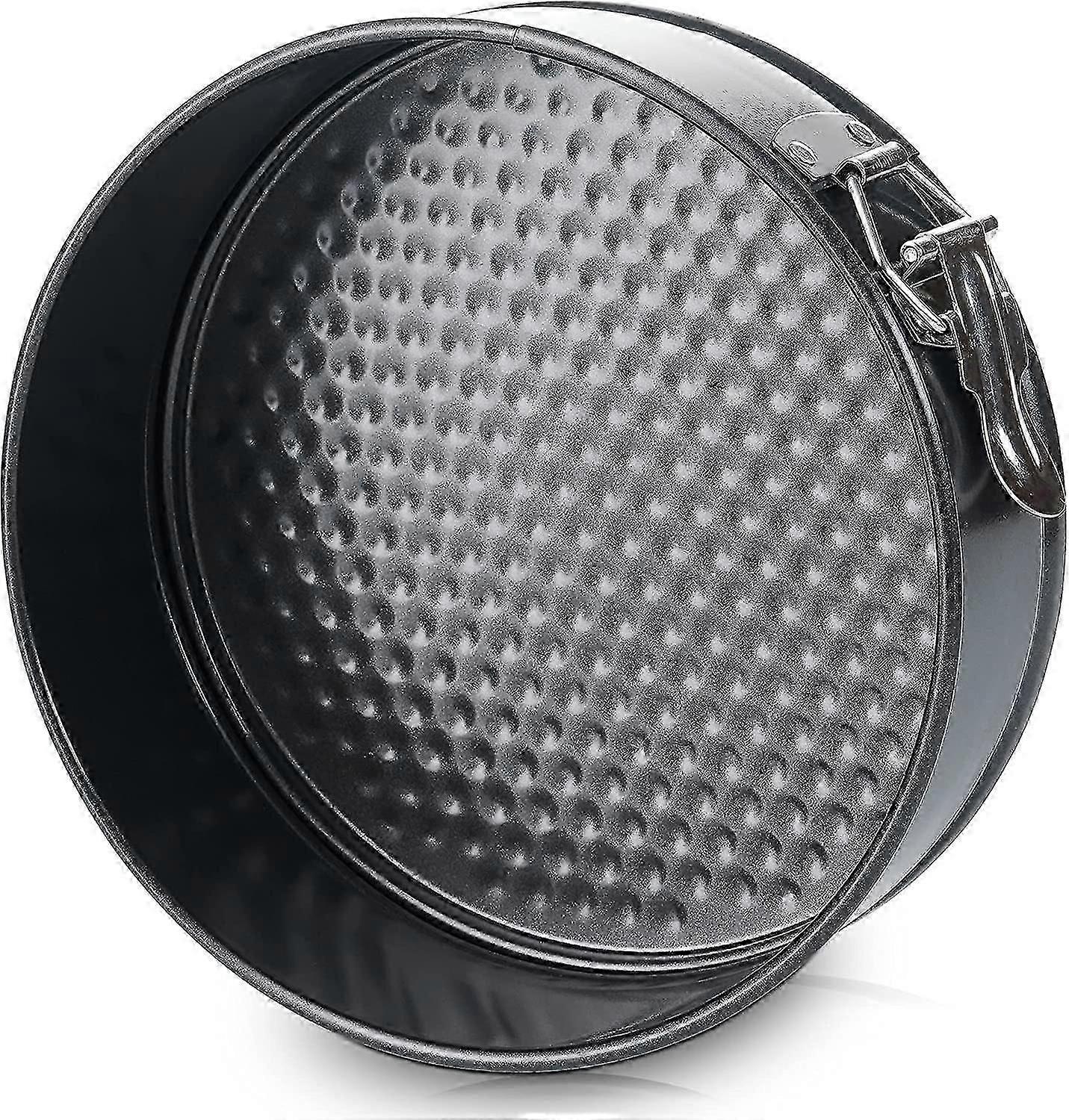 Cake Pan  Inremovable Bottom Easy Release Leakproof Cheesecake Pan(2pcs,black)