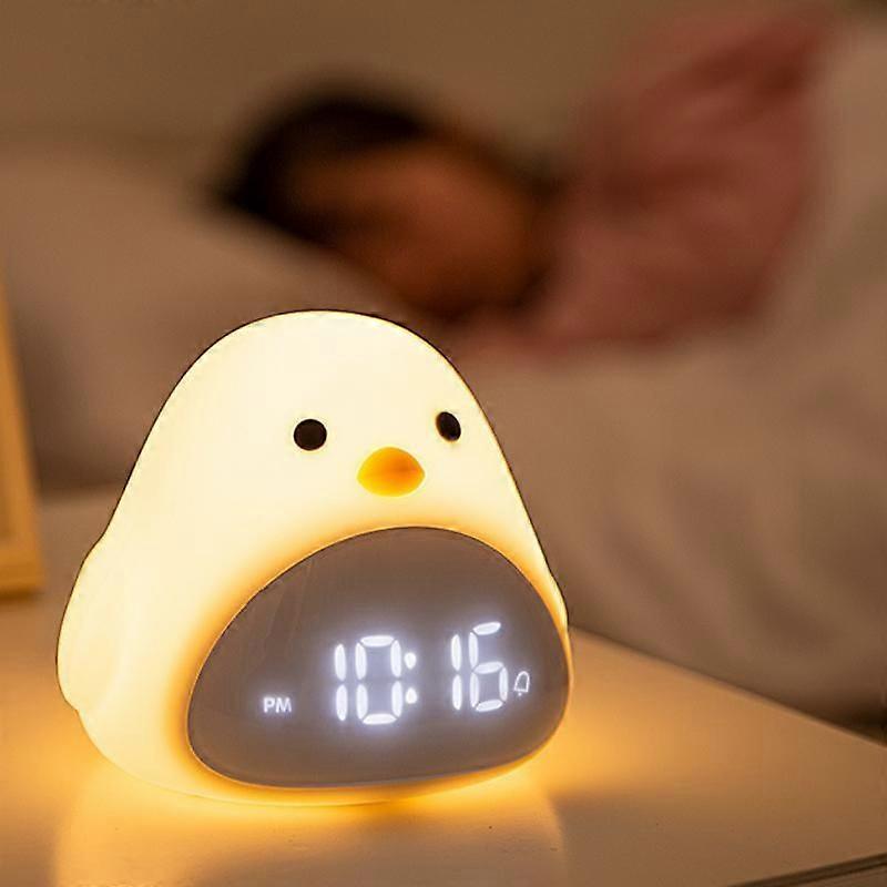 Timebird Alarm Clock, Led Nightlight Alarm Clock, Usb Rechargeable Student Mute Electronic Clock As A Gift For Children