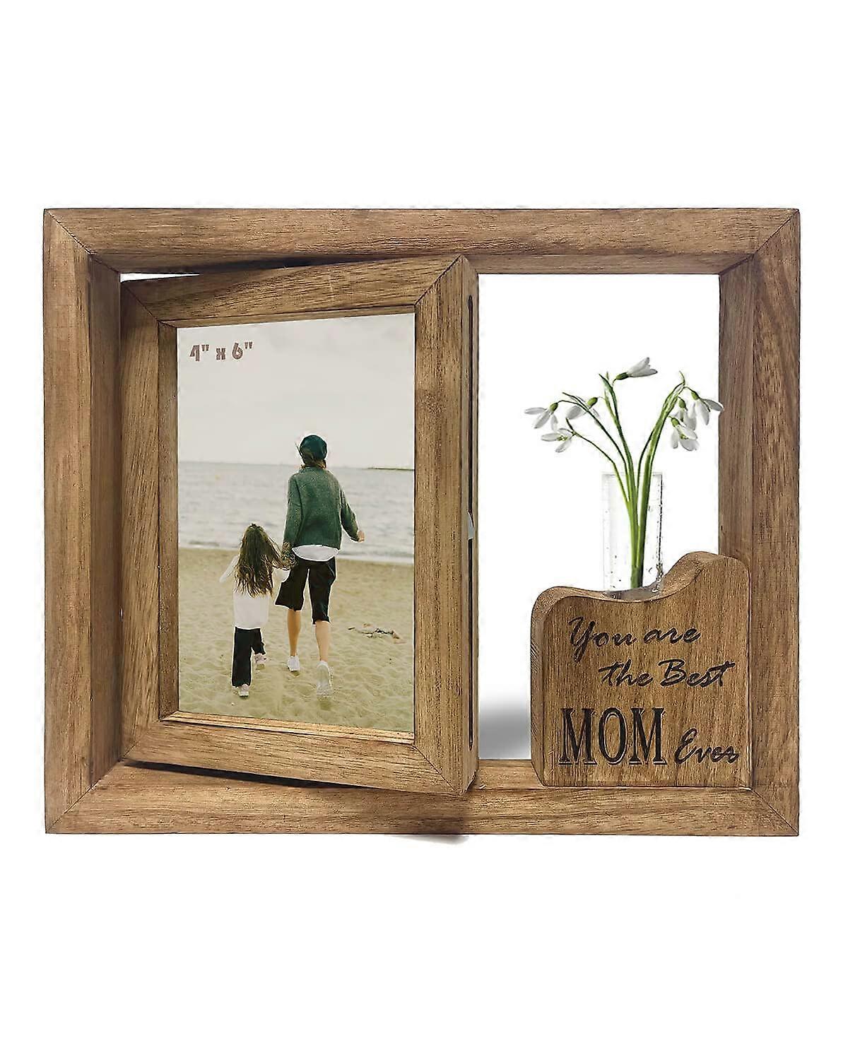 4 Frames Rustic Wooden Picture Frame for Mothers Day Gifts 4x6