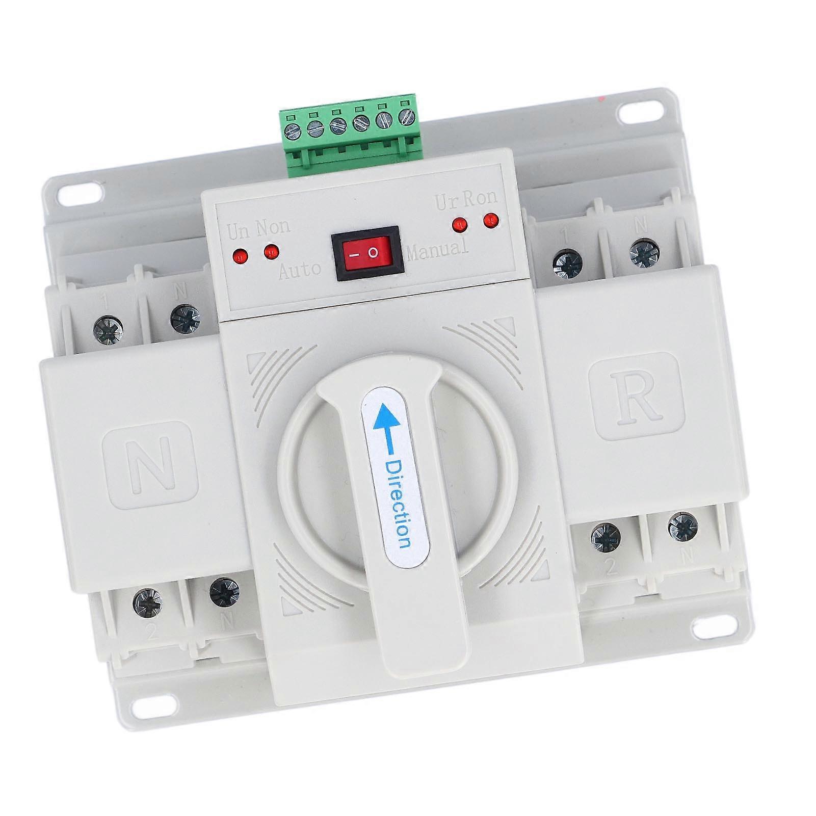 Automatic Transfer Switch 2P ATS CB Grade Dual Power Electrical Selector Switch 230V