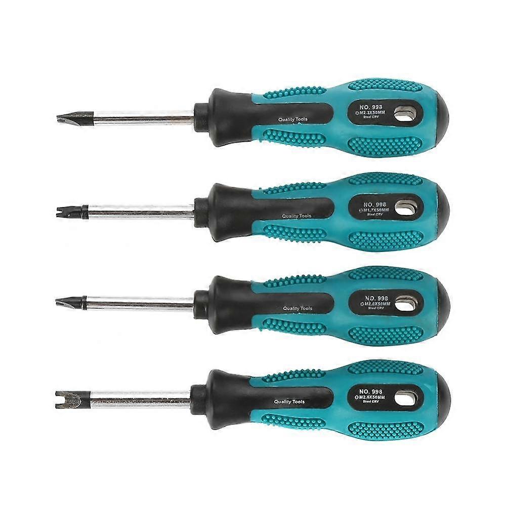 Screwdriver Set, U Fork Type Screwdriver 4pcs/Set U-Fork Screwdriver Magnetic Screwdriver Slotted Screwdriver Multi-Function Hand Tool Kit CR-V