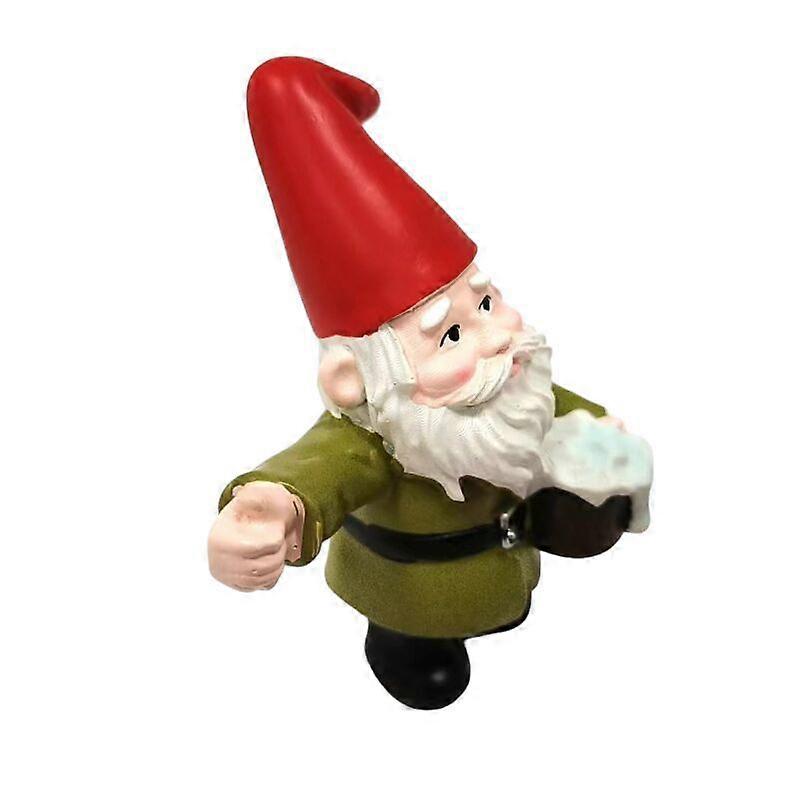 Whimsical Beer Gnome Resin Decoration for Desk or Garden