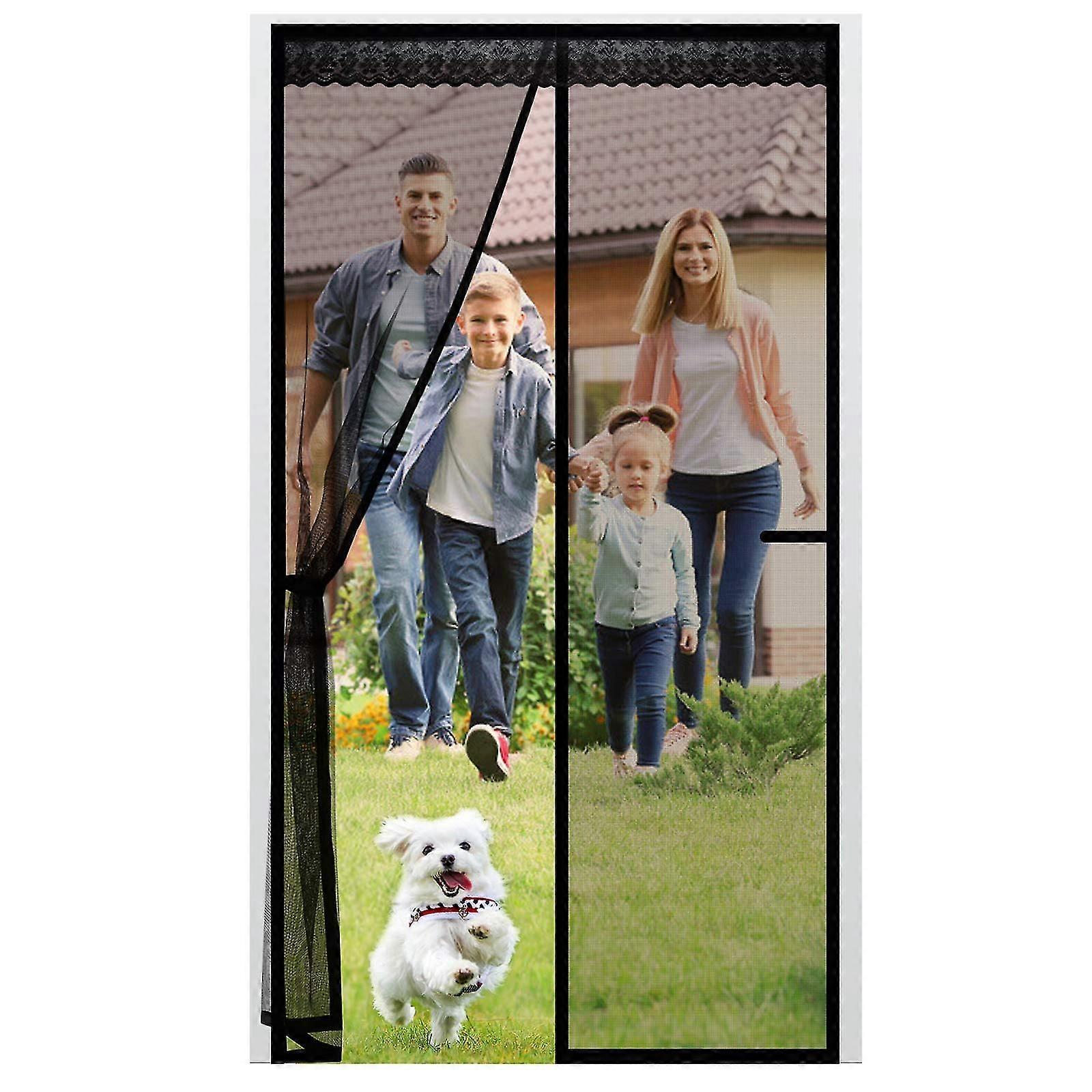 2024 Magnetic Door Mosquito Net Automatic Closing Anti-insect Door Curtain With Magnets And Adhesive Strip Without Drilling (90x210cm)
