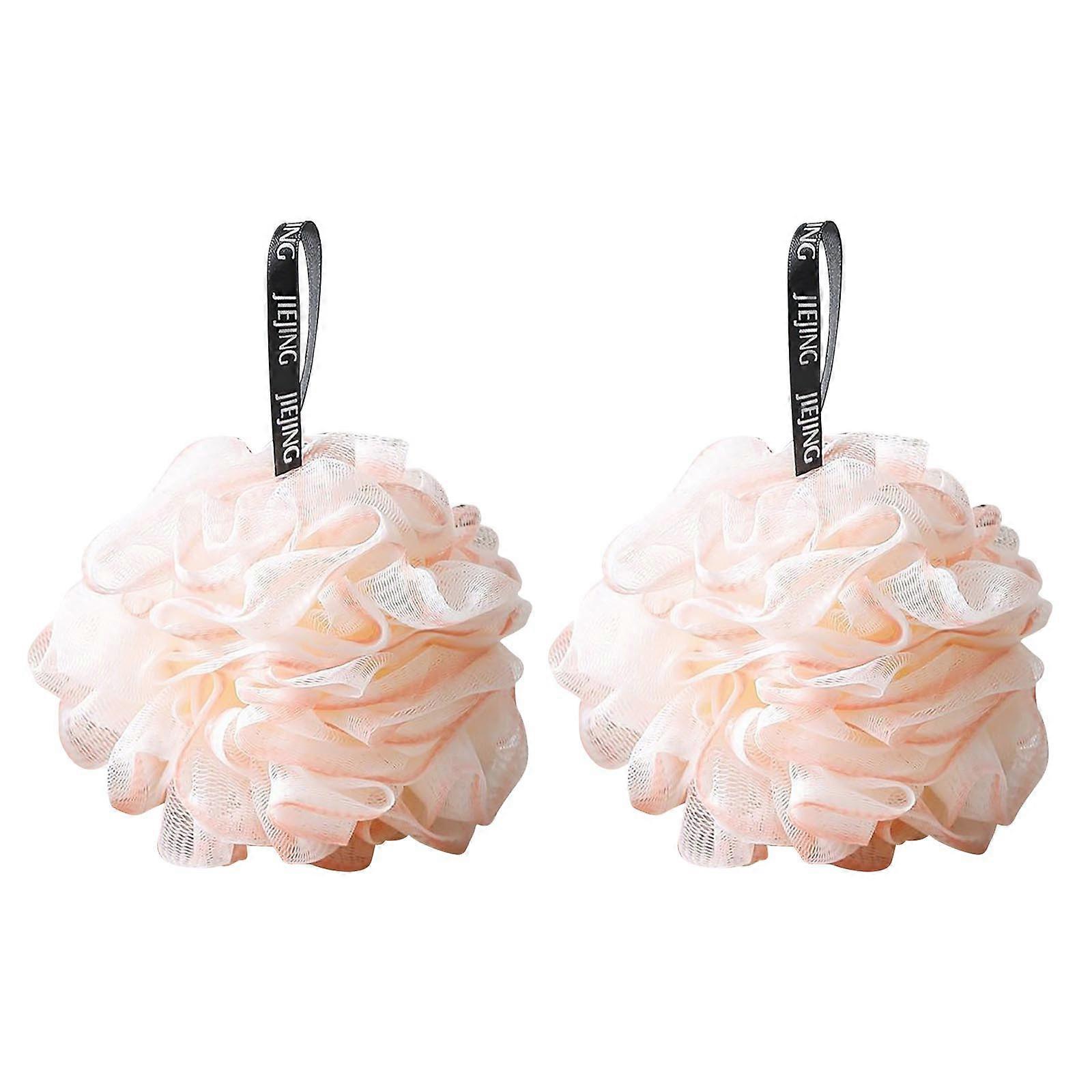 Dusch-Luffa-Schwamm, Peeling-Körperbad-Blumen, Bad und Badeschwamm, 2er-Set