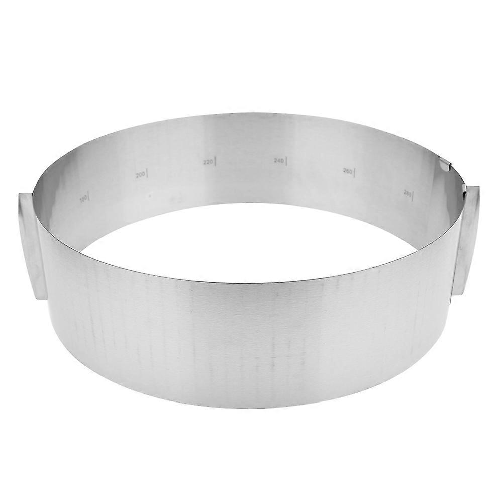 16-30cm Adjustable Stainless Steel Round Mousse Cake Ring Mold Baking Tool for Layering and Desserts
