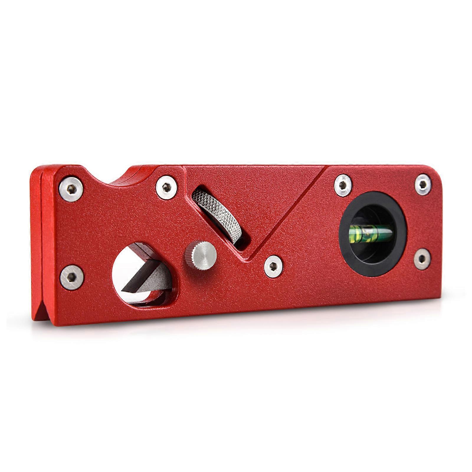 Chamfer Plane Woodworking Edges Corner Flattening Tool Auxiliary Locators Hand Chamfering Planer Suitable for Quick Edges Red