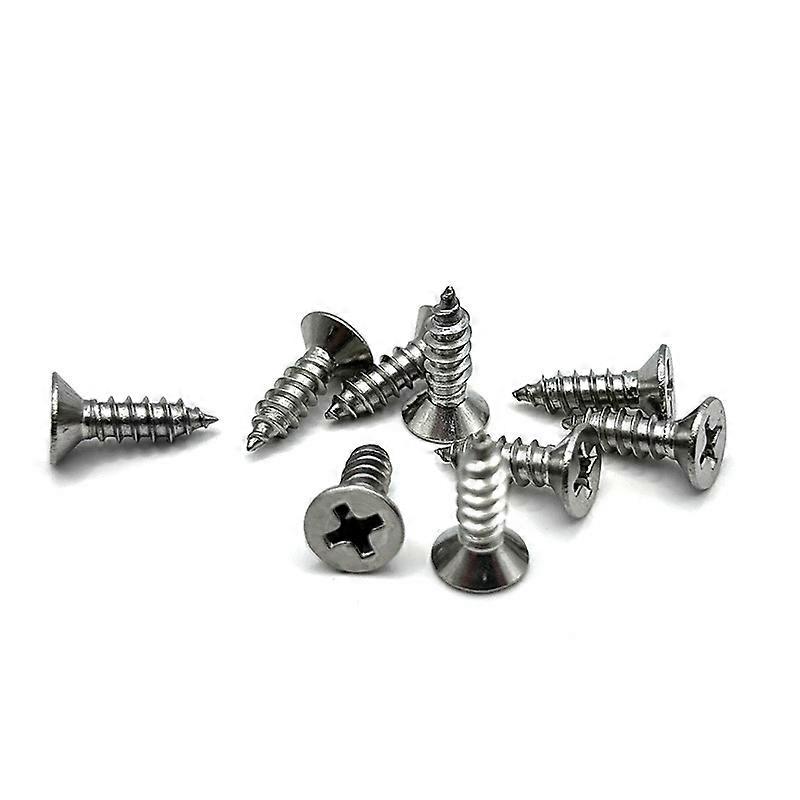 Flat Countersunk Self-Tapping Screw with Phillips Drive and Full Thread