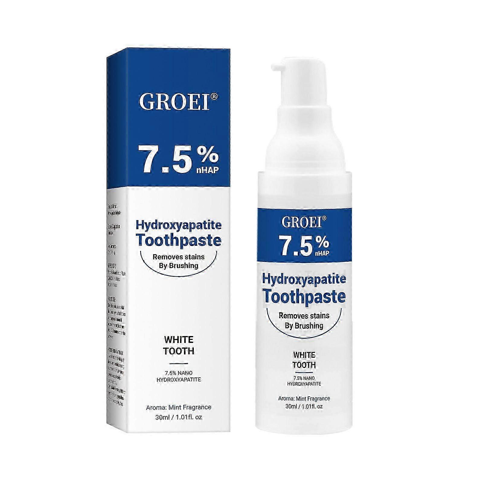 Hydroxyapatite Toothpaste for Enamel Protection and Tooth Strengthening, Gentle and Effective Formula, Fluoride-Free Toothpaste for Sensitive Teeth