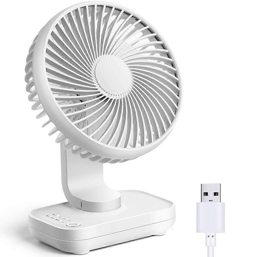 Tragbarer batteriebetriebener Tischventilator, multidirektionaler Luftstrom