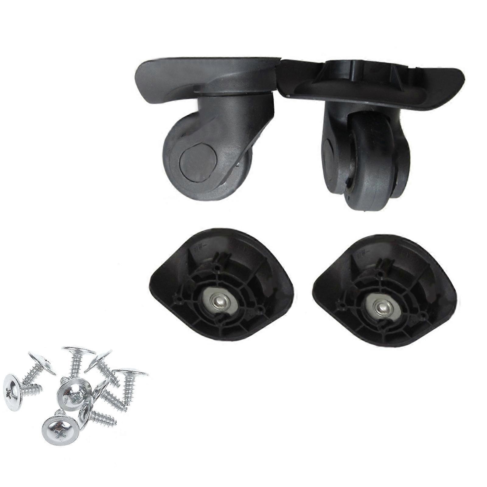 A19 2Pcs Trolley Casters Replacement with Screws for Luggage Box Suitcase 360 Degree Swivel kit Single Row SilentWheel