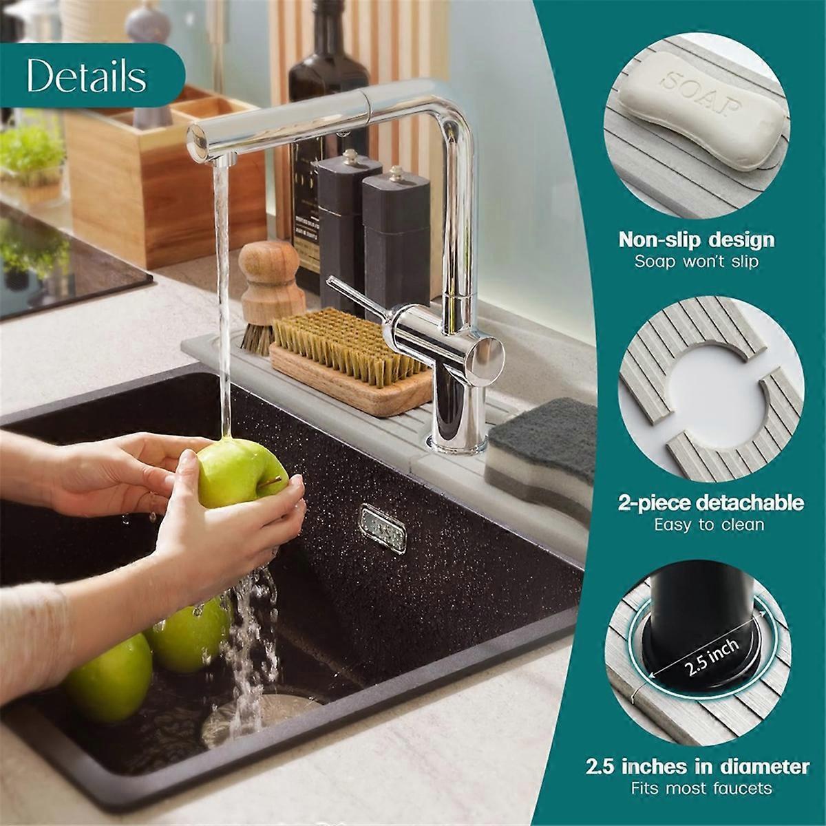 Diatom mud water-absorbing quick-drying hard mat for kitchen bathroom