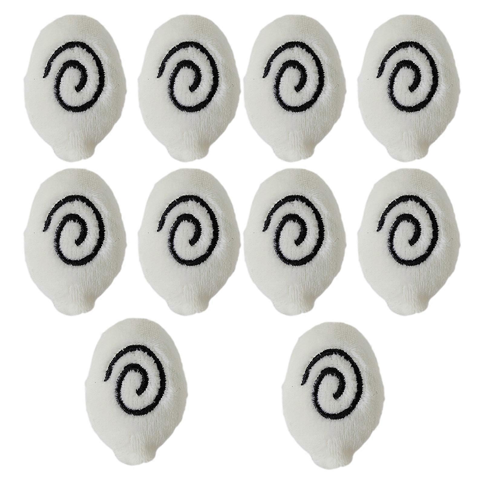 Lot de 10 serre-têtes en peluche amusants et polyvalents, avec yeux blancs, pour la création de bijoux et autres créations. Motifs multicolores.