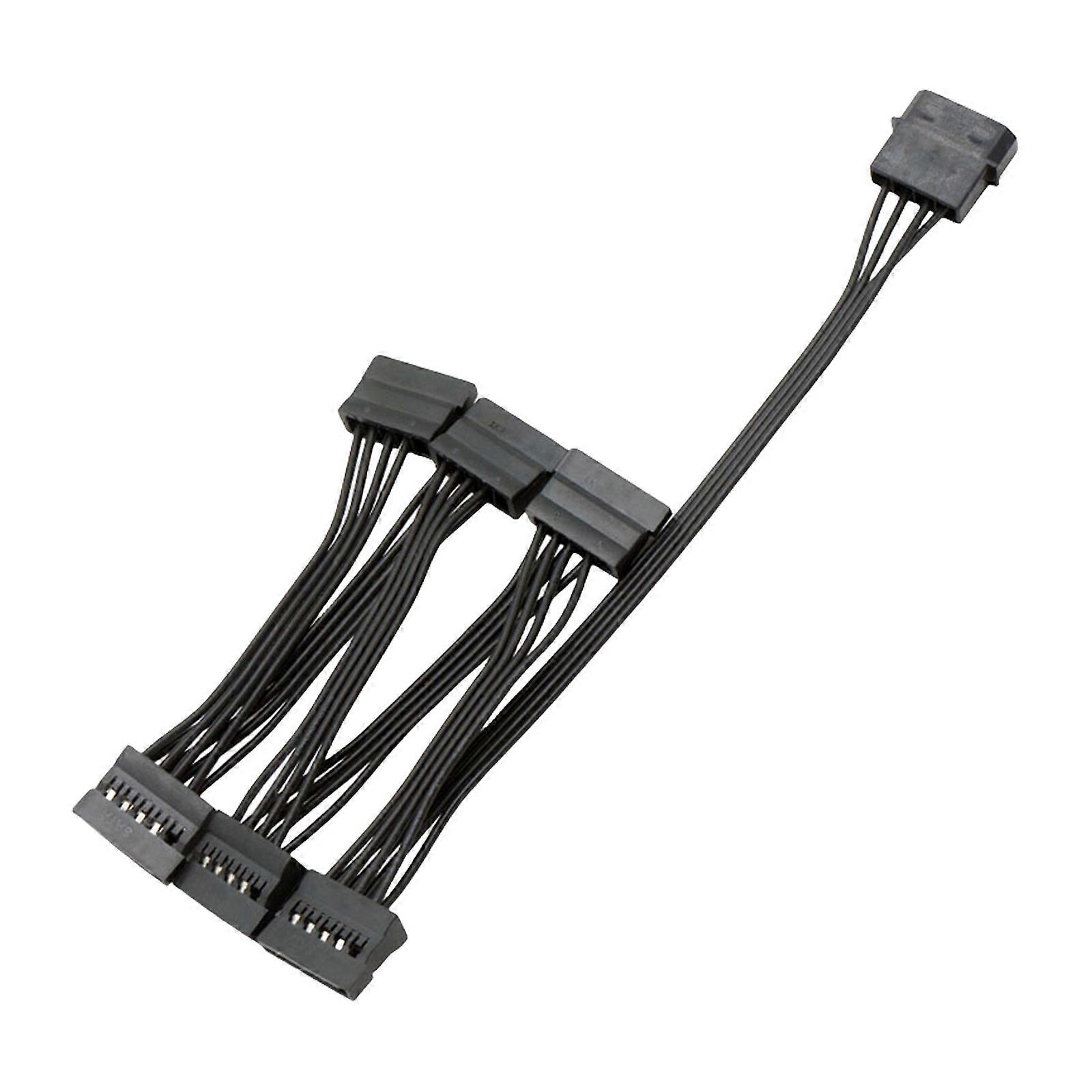 15ピンオス-3/4/5/6ビッグ4ピンメス電源延長ケーブルPCハードドライブ用15ピン電源ケーブル電源ケーブル