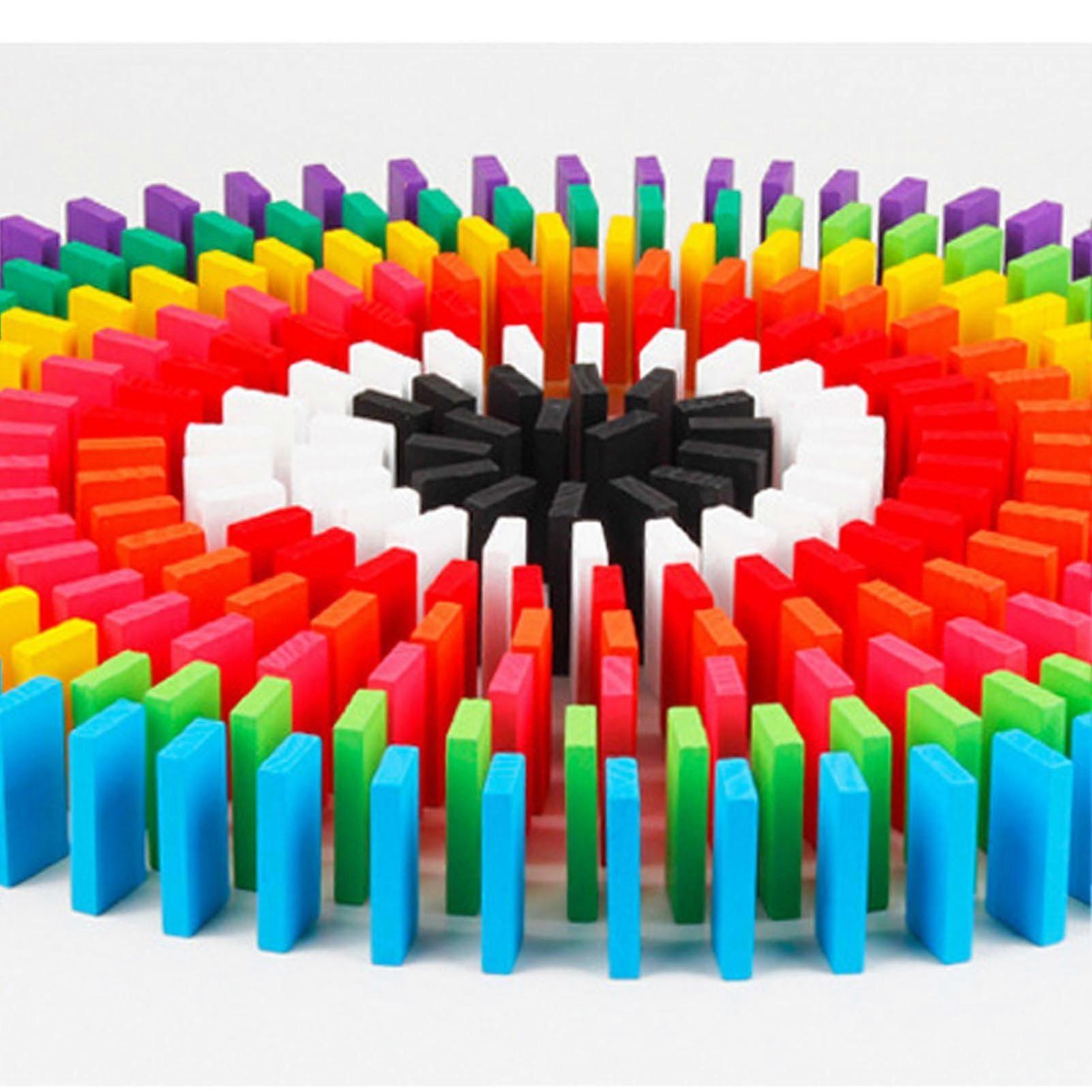 120PCS Domino Building Blocks Colorful Smooth Racing Card Game Toy Children