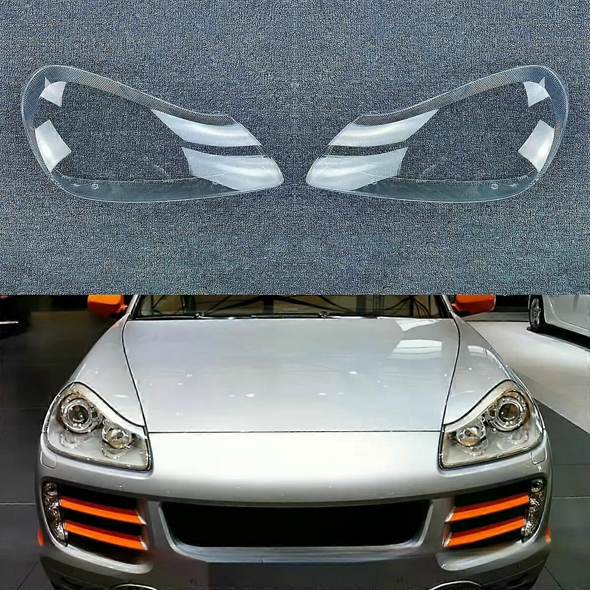 High qualityFor Porsche Cayenne 2007 2008 2009 2010 Headlight Shell Lamp Shade Transparent Headlamp Cover Plexiglass Replace The Lampshade
