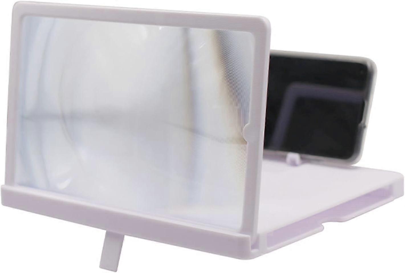 Phone Magnifier Screen 12-Inch Horizontal and Vertical Magnifier Foldable Phone Stand for Movies Videos Games Red Stand