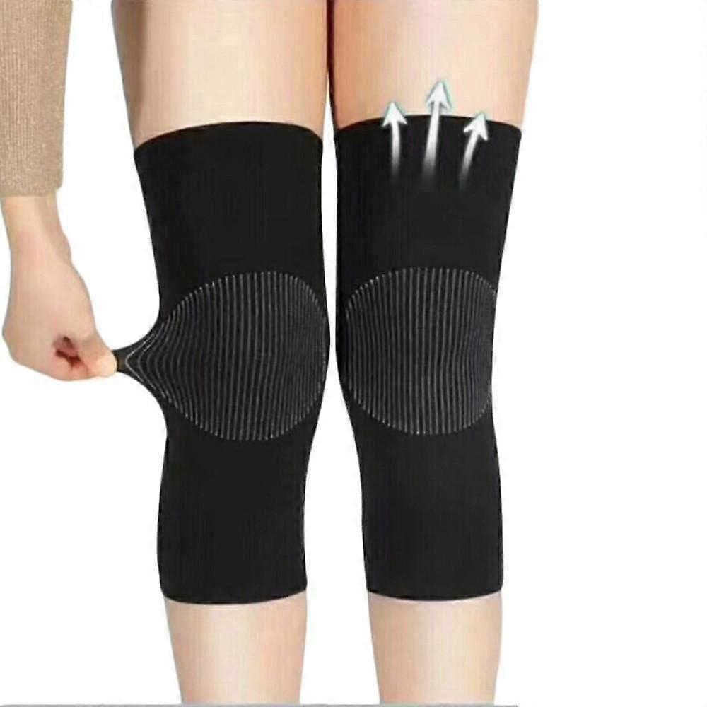 Damage Protection Knee Support Frame for Men Women, Comfortable Black Running Knee Pads with Pressure Neutral Design