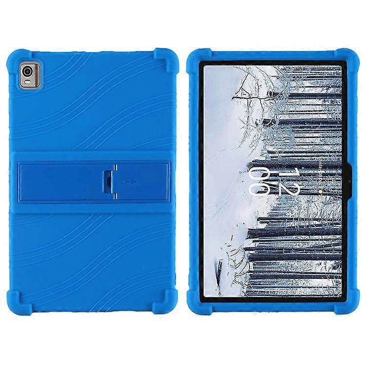 Compatible For Nokia T21 Soft Silicone Drop Protective Tablet Case PC Kickstand Shockproof Tablet Cover