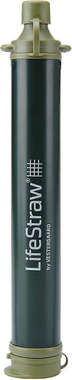 Personal Water Filter for Hiking, Camping, Traveling and Emergency Preparedness - Dark Green