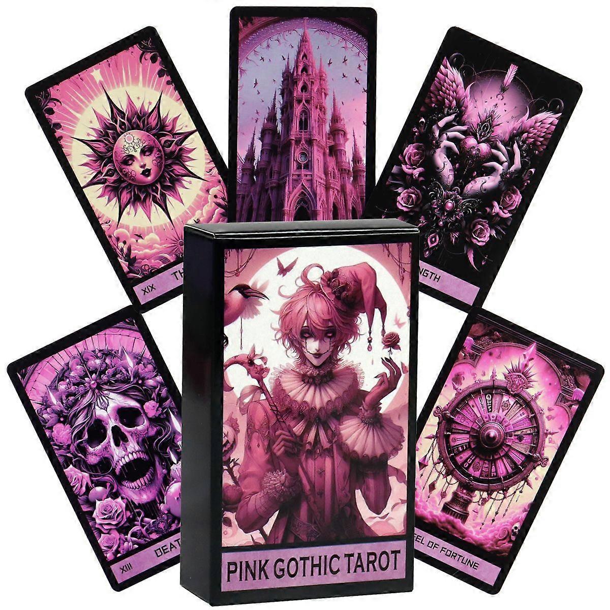 Pink Gothic Tarot Deck - Cute Gothic Home Decor Gift - Tarot Cards
