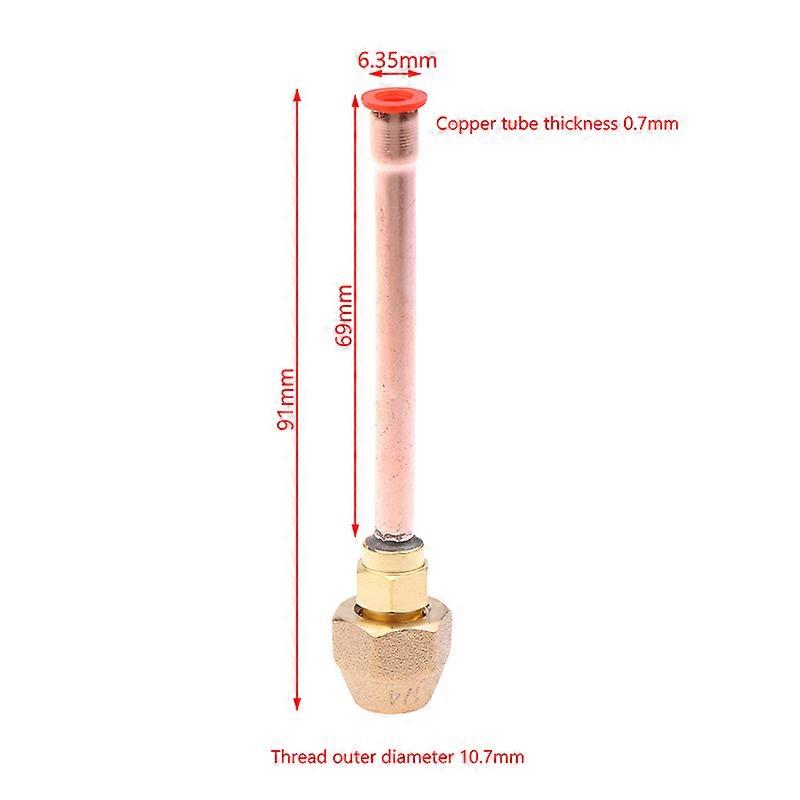 1PC Air Conditioning Copper Pipe With Forged Brass SAE 1/4 3/8 5/8 1/2 3/4 Threaded Connector Fitting Adapter -20 To 120℃