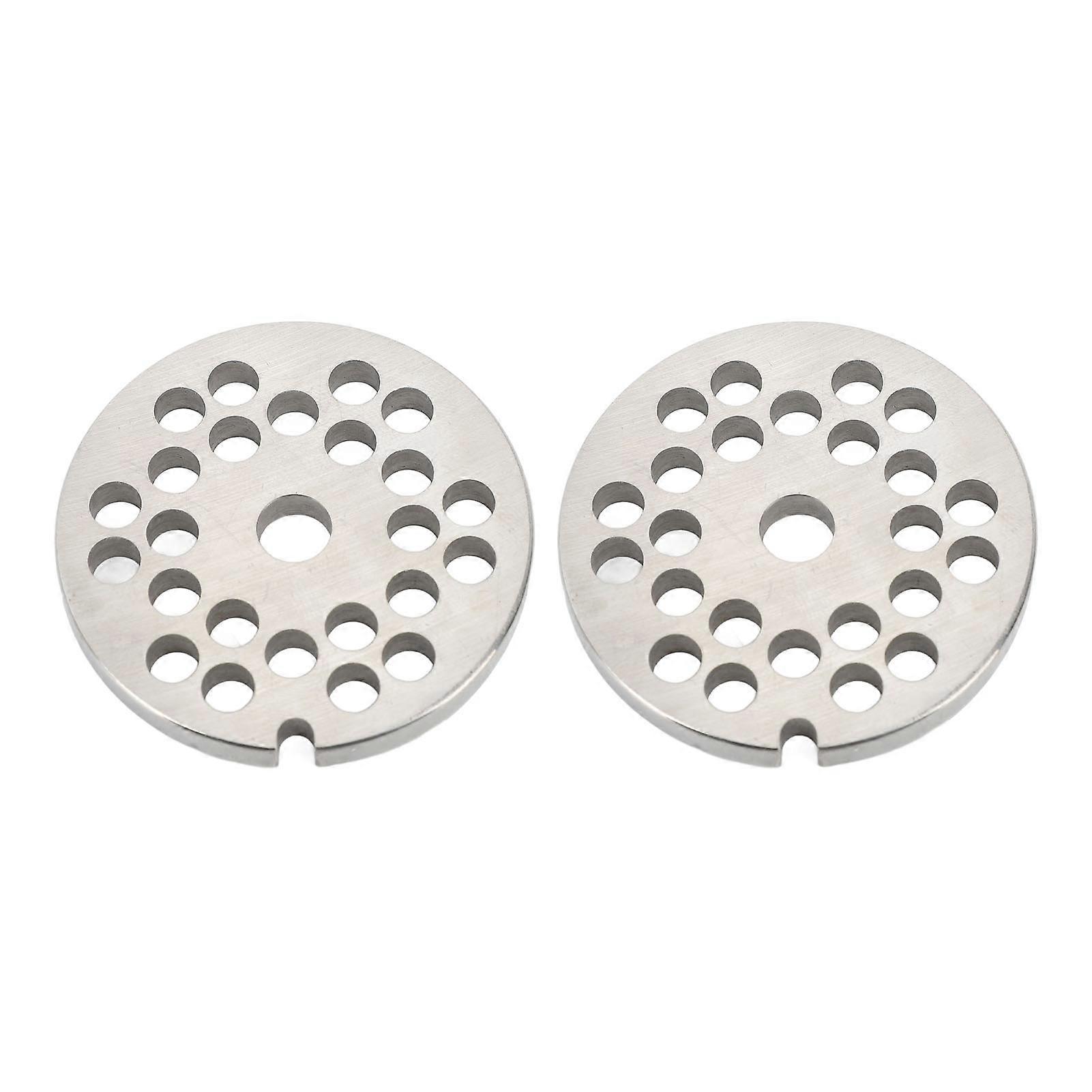 2pcs Meat Grinder Plate Disc Blade Sharpness Blade Rustproof Reusable Meat Grinder Replacement Tool