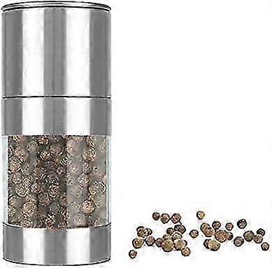 Adjustable Stainless Steel Spice Mill with Salt and Pepper Function in Silver Finish