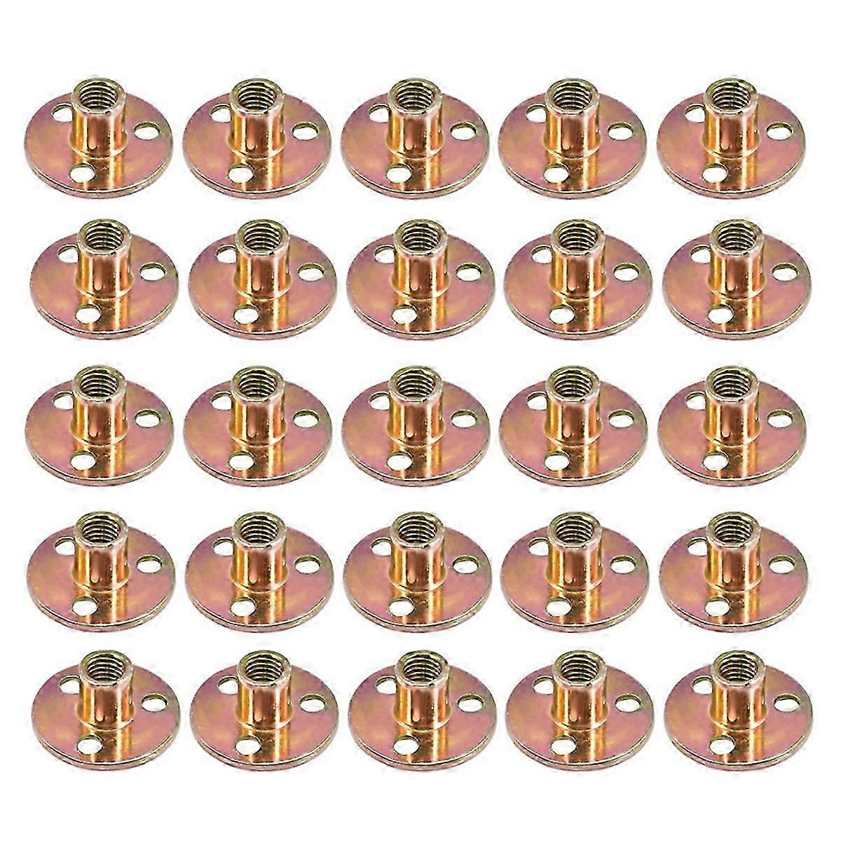 M10 Iron Plate Nut Three-Hole Flange Nuts Coupling Thread Furniture Fastener Lock Sofa Accessory Fastener T Nuts